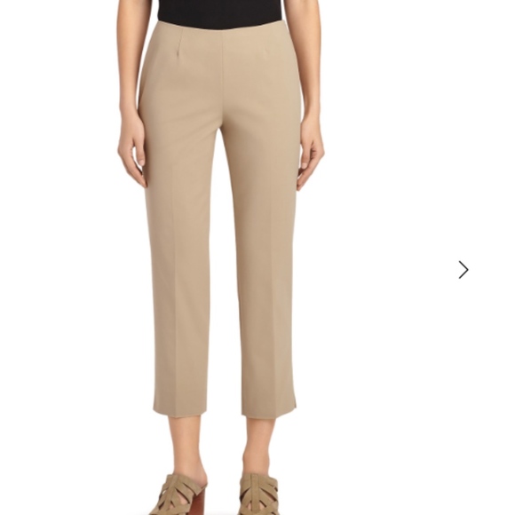 Lafayette 148 New York Pants - Lafayette 148 New York Tan Cropped Bleecker Pants